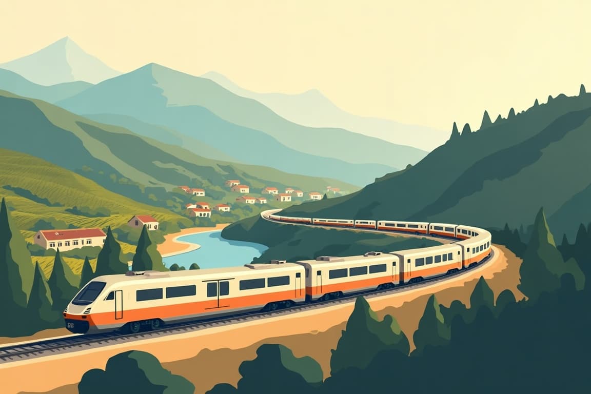 Illustration of Railways of Southern France and the Pyrenees