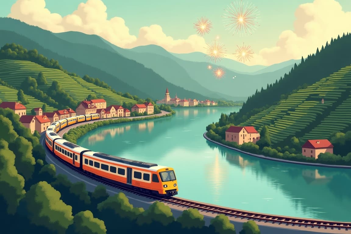 Illustration of Rhine Valley in Flames: Oberwesel & the Moselle
