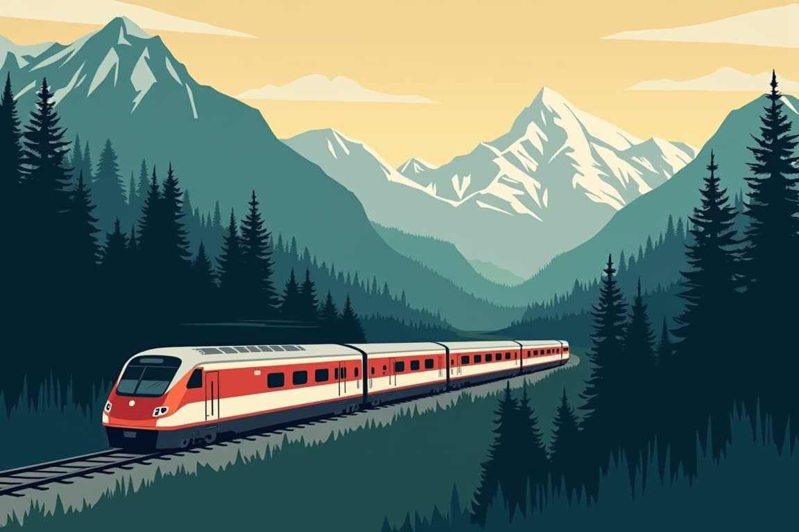 Illustration of Rockies Sleeper-Train Extended Getaway