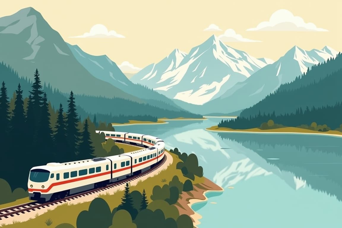 Illustration of Rocky Mountaineer Tour & Icy Strait, Ketchikan Cruise