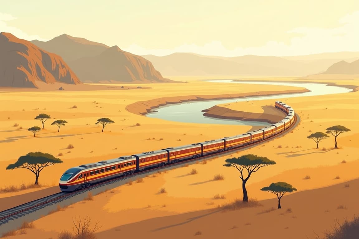 Illustration of Rovos Rail Dar Es Salaam to Cape Town