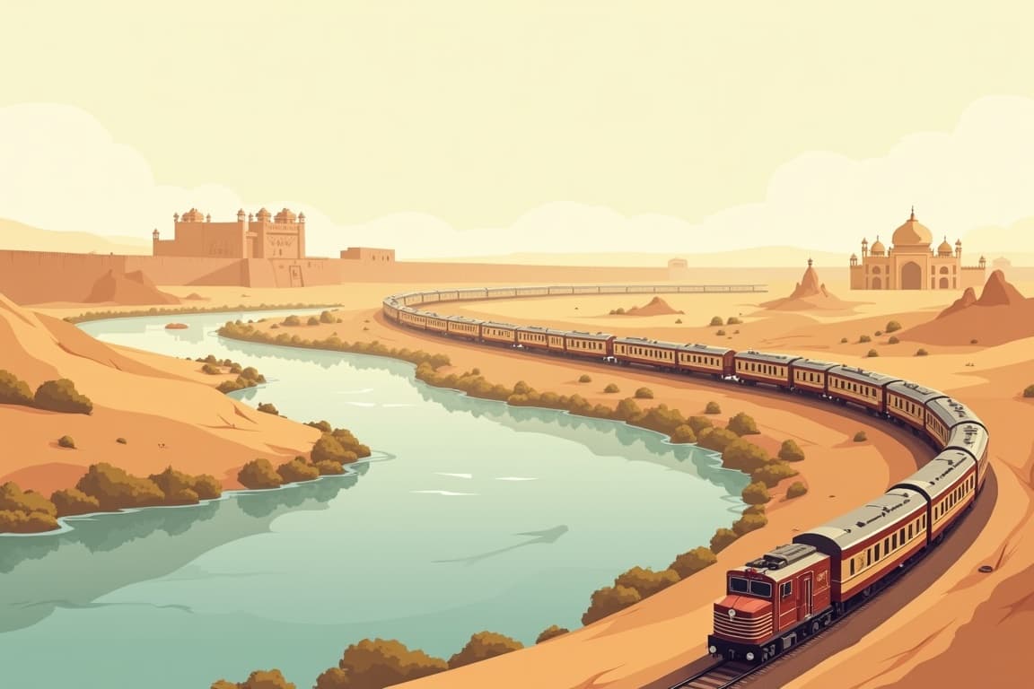 Illustration of Royal Rajasthan on Wheels: Luxury Rail tour of Rajasthan