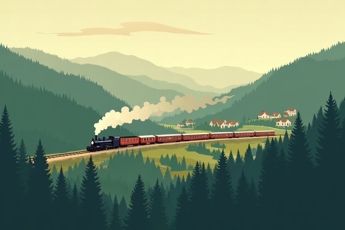 Illustration of Rural Romania – Where Time Stands Still