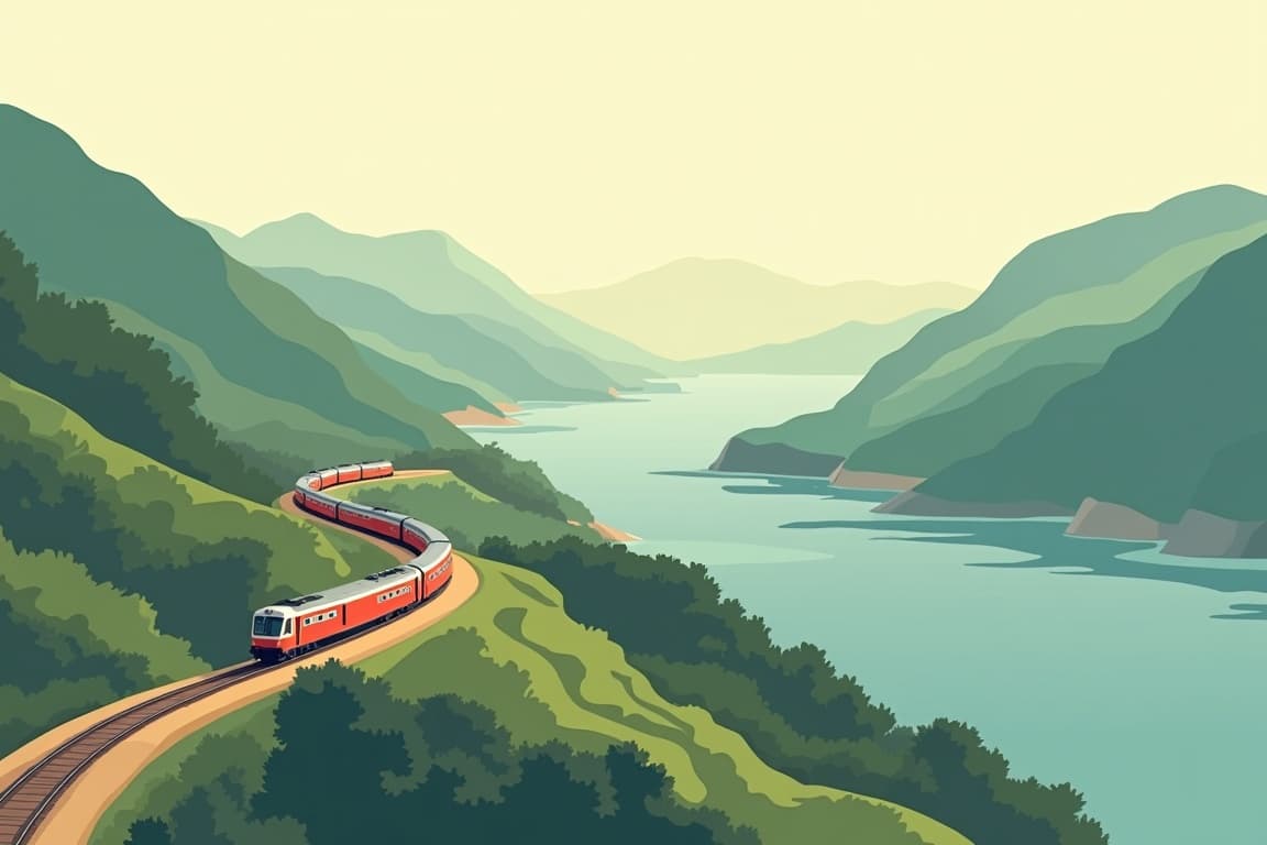 Illustration of Scenic Railways of Asturias and the Basque Country