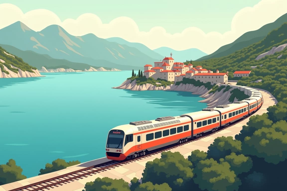 Illustration of Slovenia, Croatia & Montenegro: The Adriatic Coast