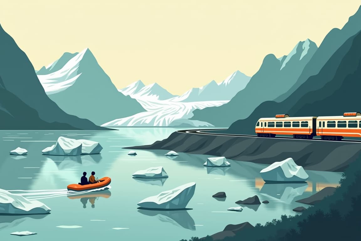 Illustration of Spencer Iceberg & Placer River Float