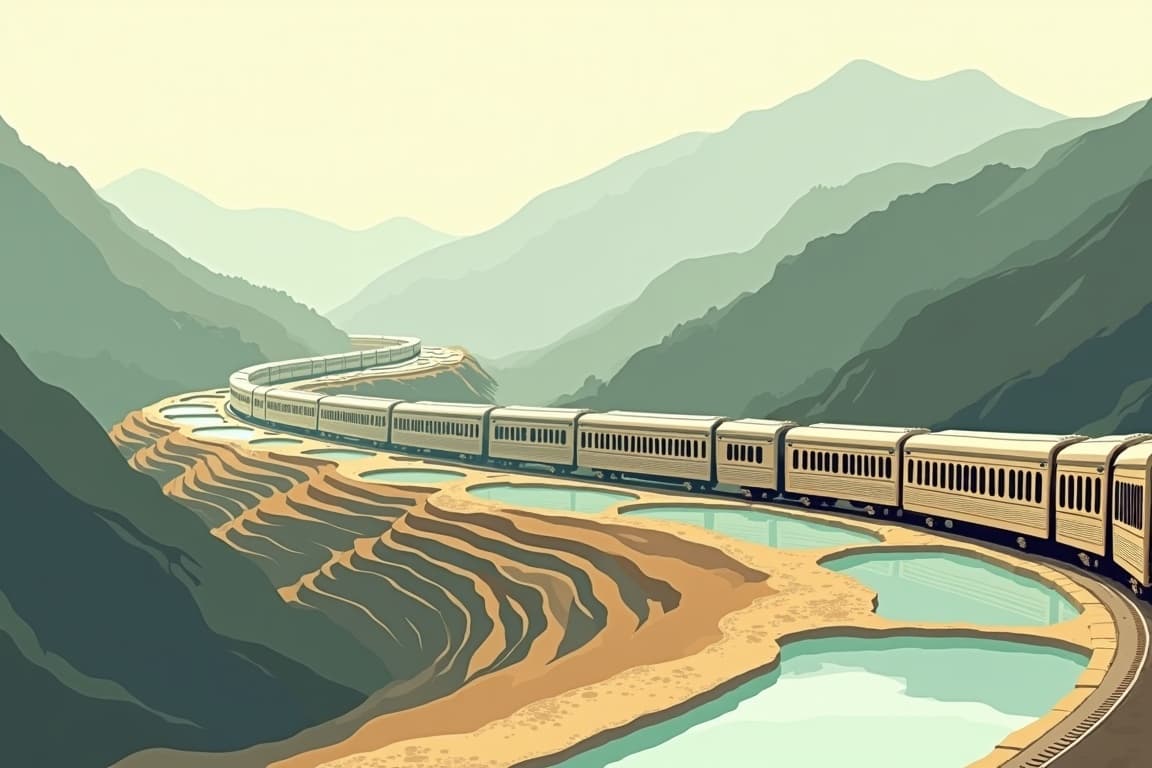 Illustration of Spirit of Peru with Belmond Andean Explorer Train