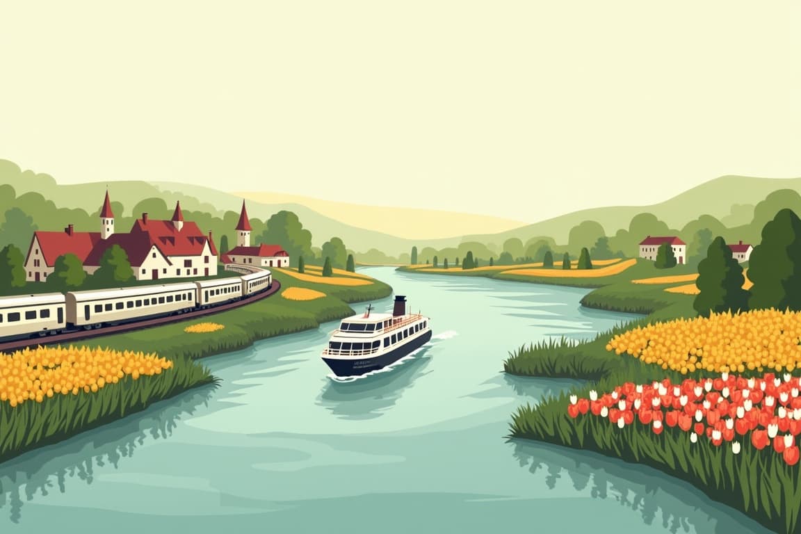 Illustration of Springtime Tulips Cruise: Holland & Belgium