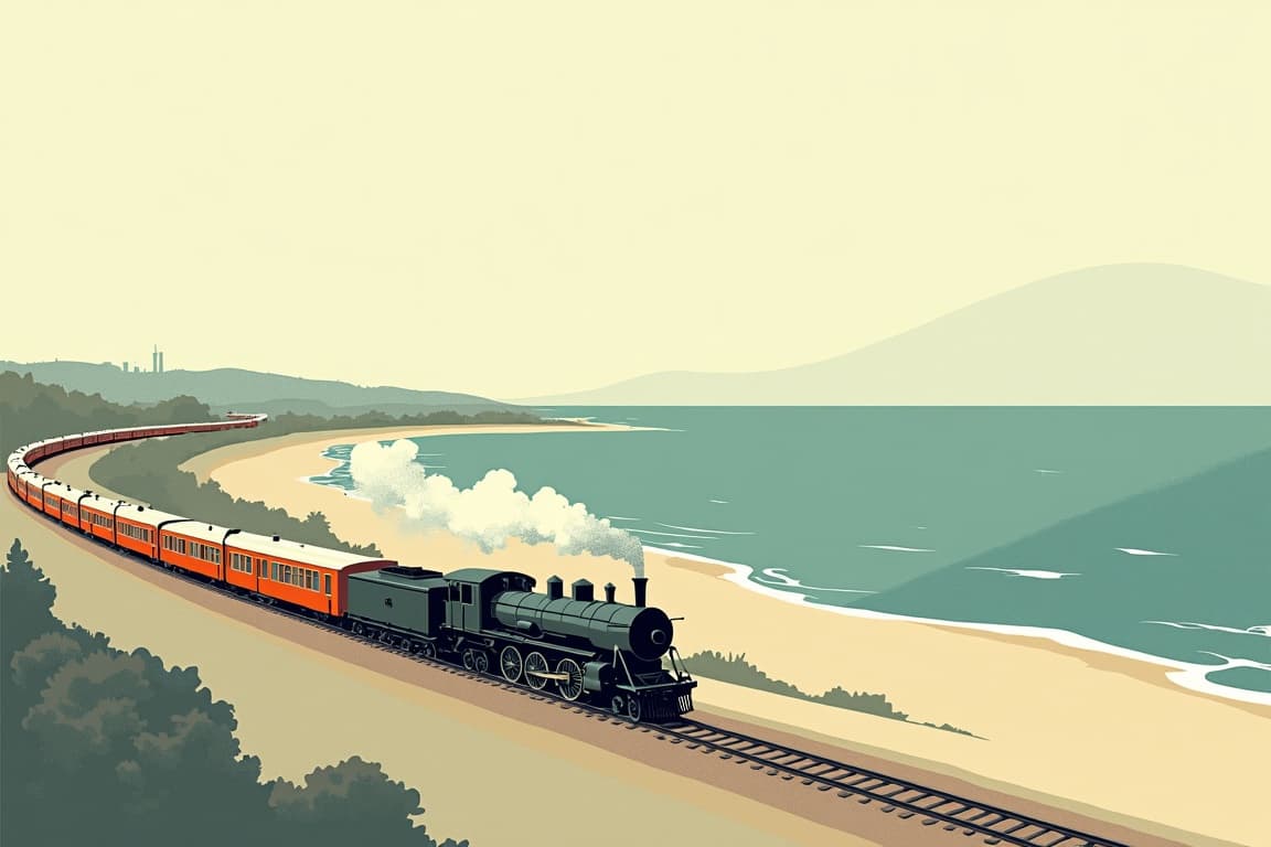 Illustration of Steam, Markets and Festive Highlights of Northern Germany and the Baltic Coast