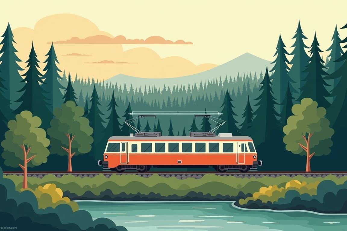 Illustration of Stockholm & Lapland Railway from Stockholm