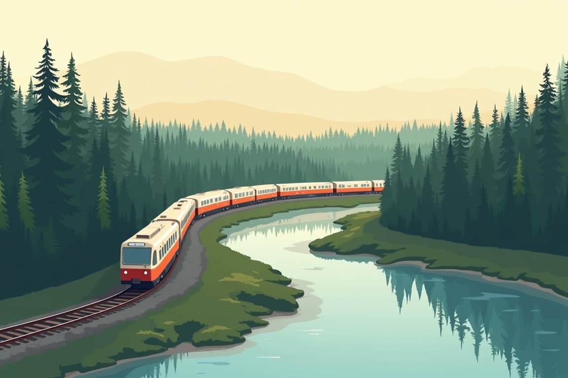 Illustration of Swedish Lapland, Icebreakers & Northern Lights