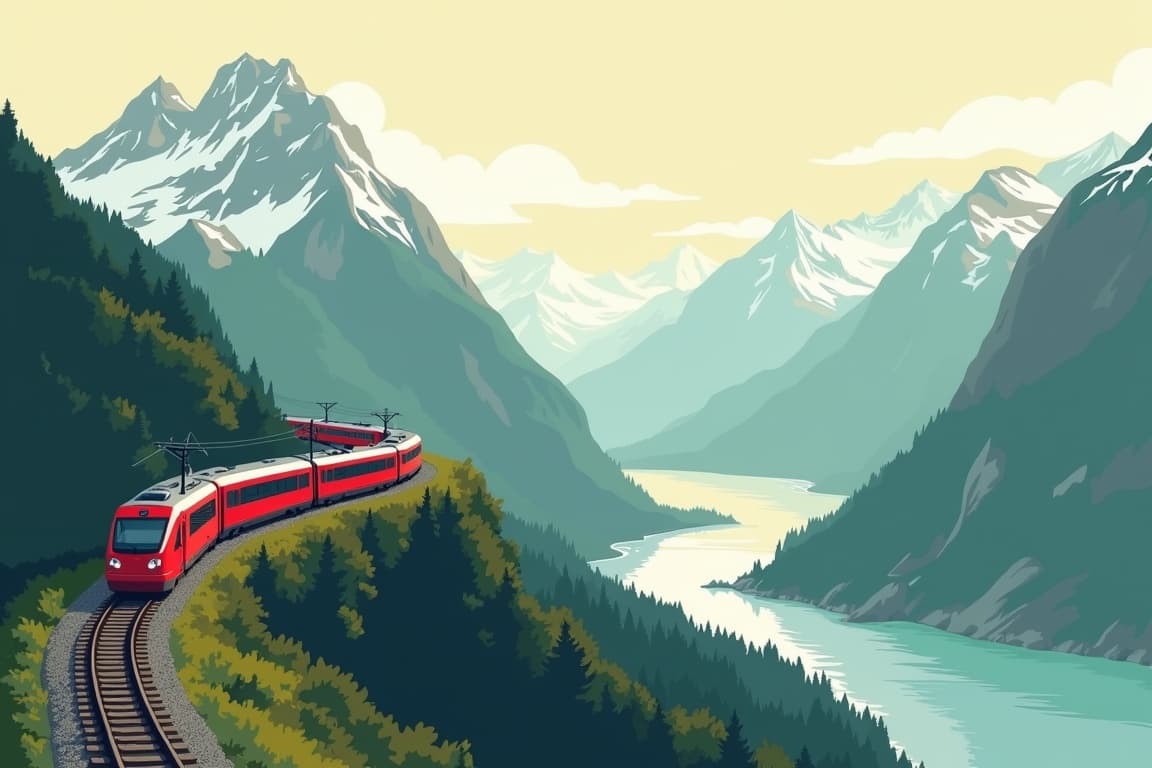 Illustration of Switzerland Explorer