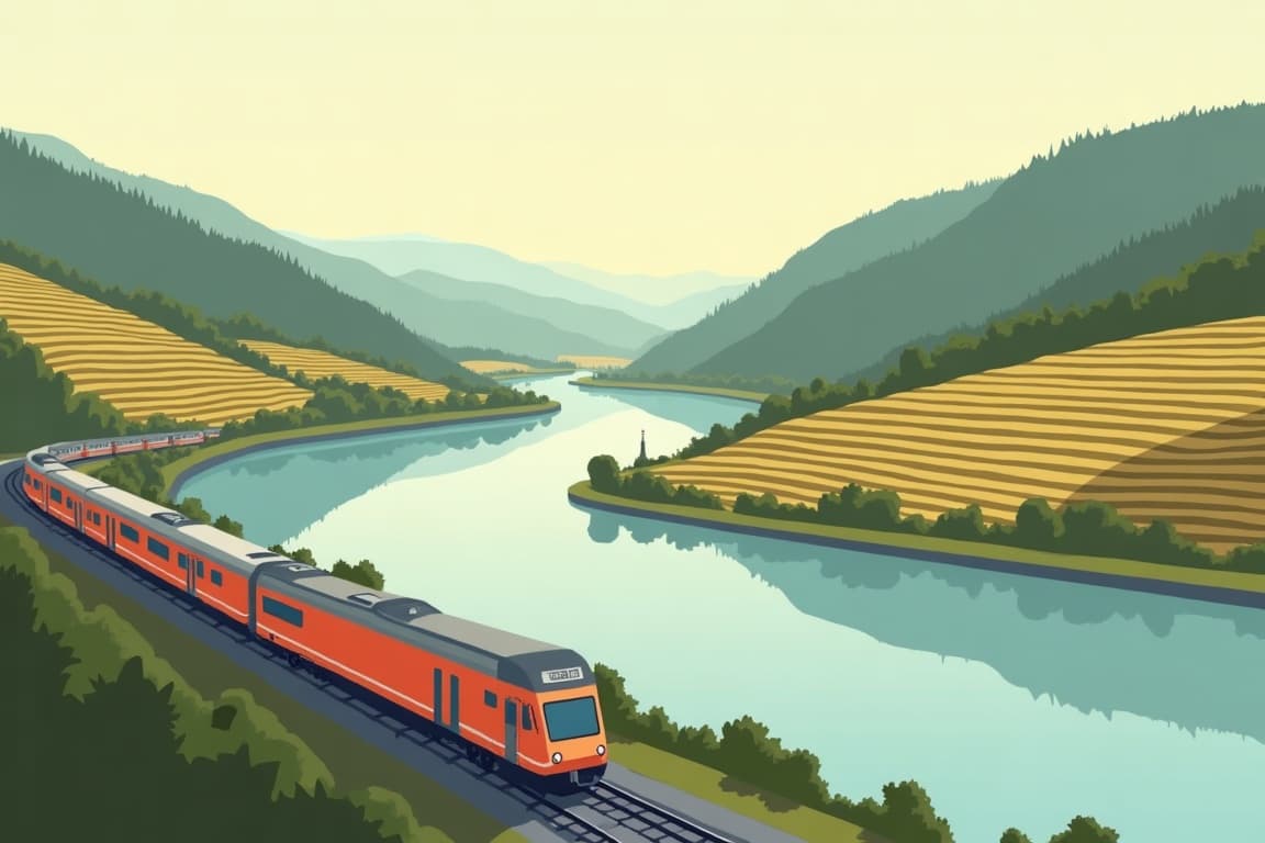 Illustration of The Beautiful Blue Danube: Passau Round Trip