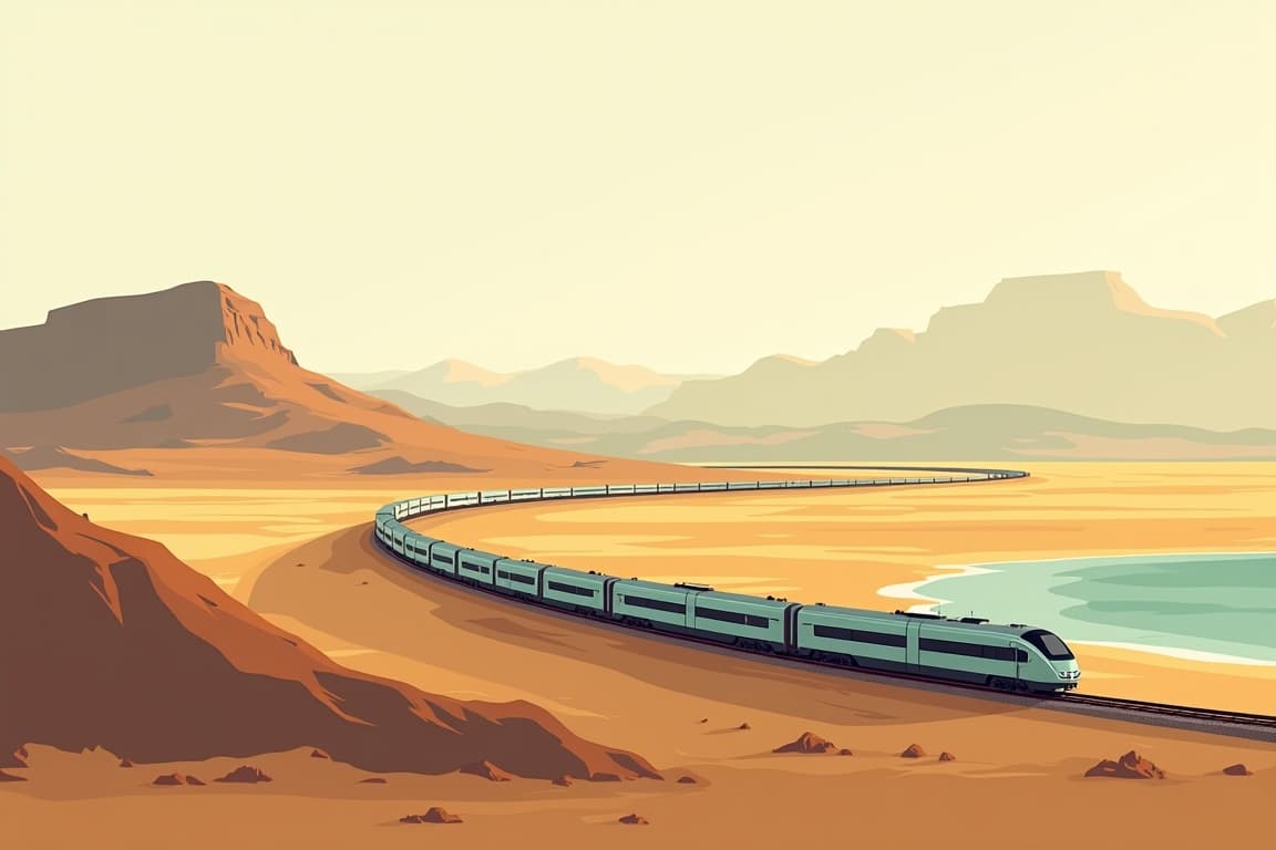 Illustration of The Blue Train: Cape Town to Pretoria