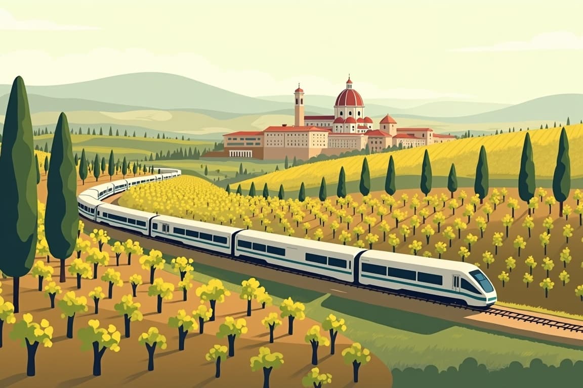 Illustration of The Gems of Italy and La Dolce Vita Orient Express - Tastes of Tuscan Vineyards