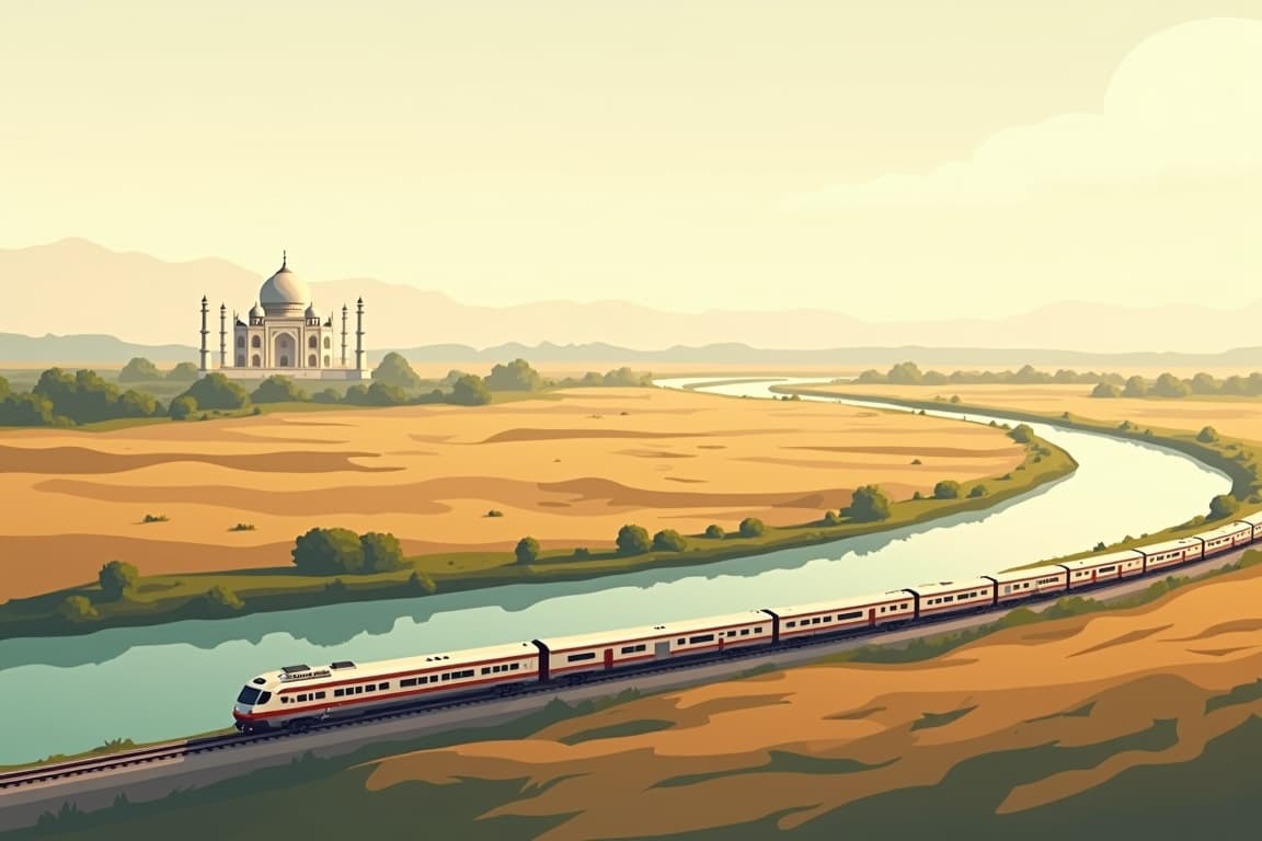 Illustration of The Maharajas' Express – Indian Panorama