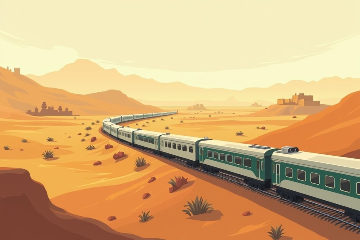 Illustration of The Maharajas' Express - Rajasthan to Mumbai