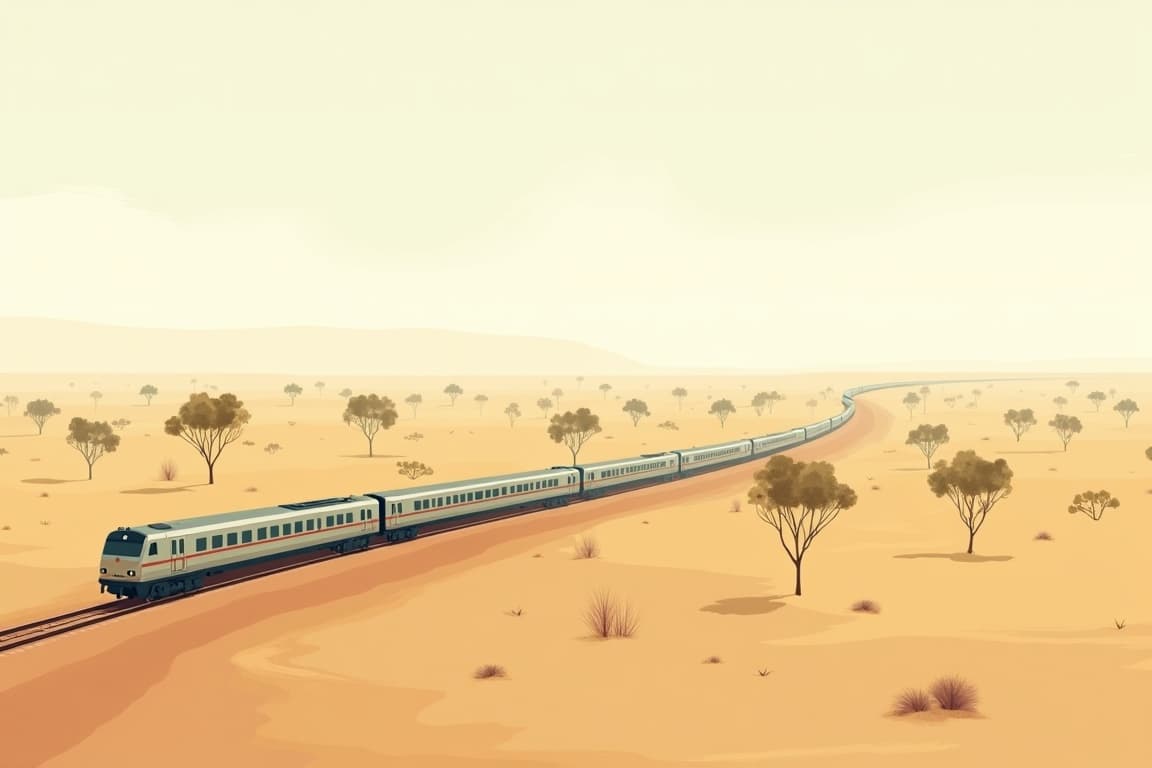Illustration of The Mighty Overland (Adelaide - Melbourne)