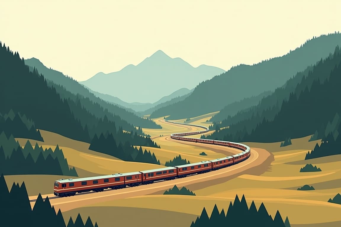 Illustration of The Snowy Mountains and Beyond by Local and Heritage Rail