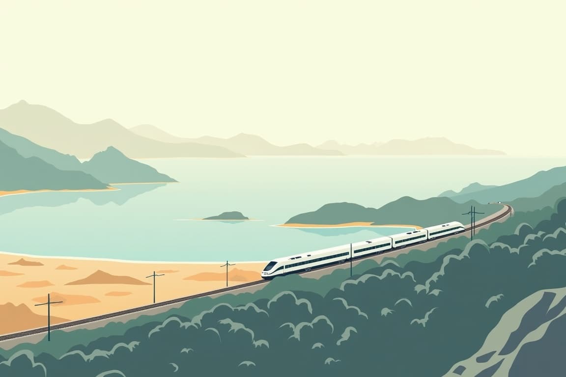 Illustration of Train Twilight Express Mizukaze (train de luxe au Japon)