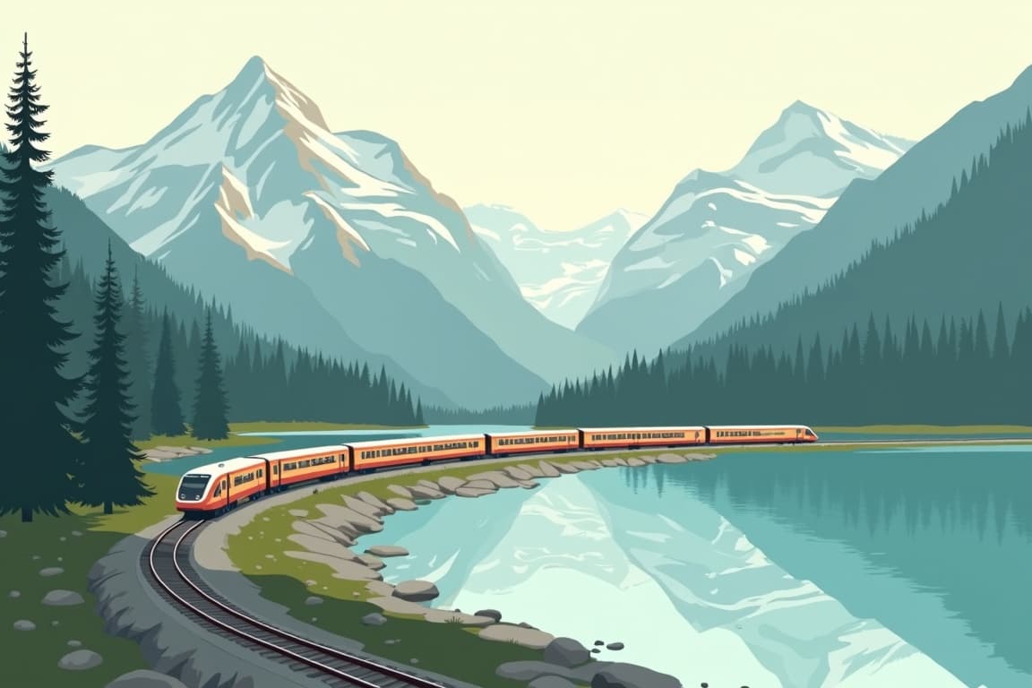 Illustration of Trans Canada By Rail & the Rockies