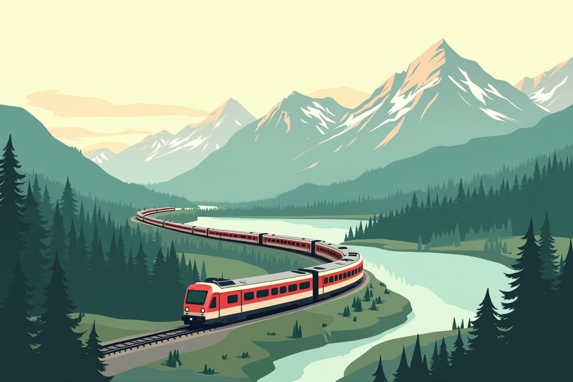 Illustration of Trans Canadian Rail Extravaganza