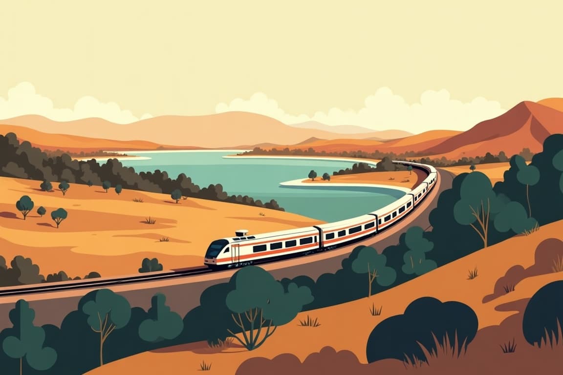 Illustration of Treasures of Australia & the Indian Pacific