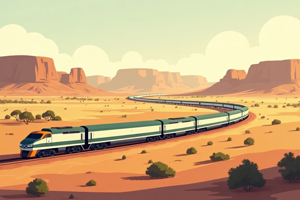 Illustration of Treasures of Australia & the Indian Pacific