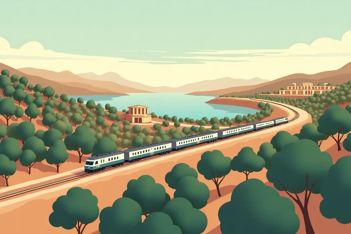 Illustration of Treasures of Greece: Athens, Delphi & Olympia