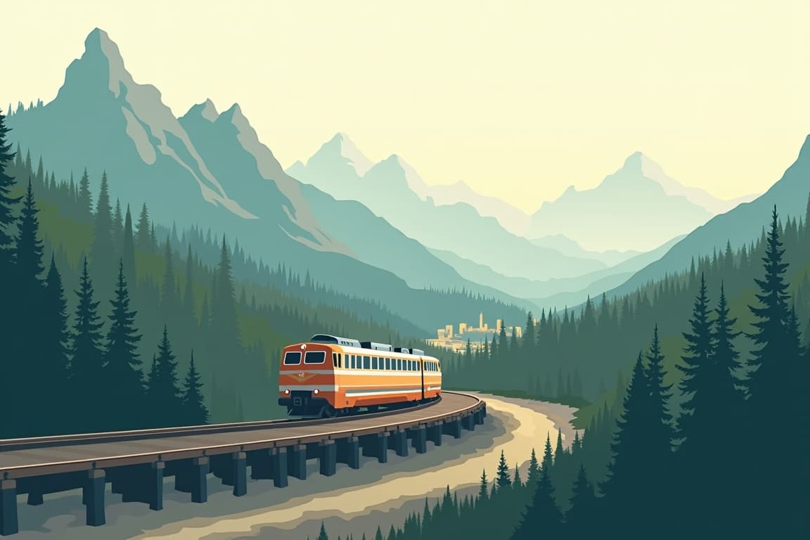Illustration of Ultimate Canada by Rail with the Rockies