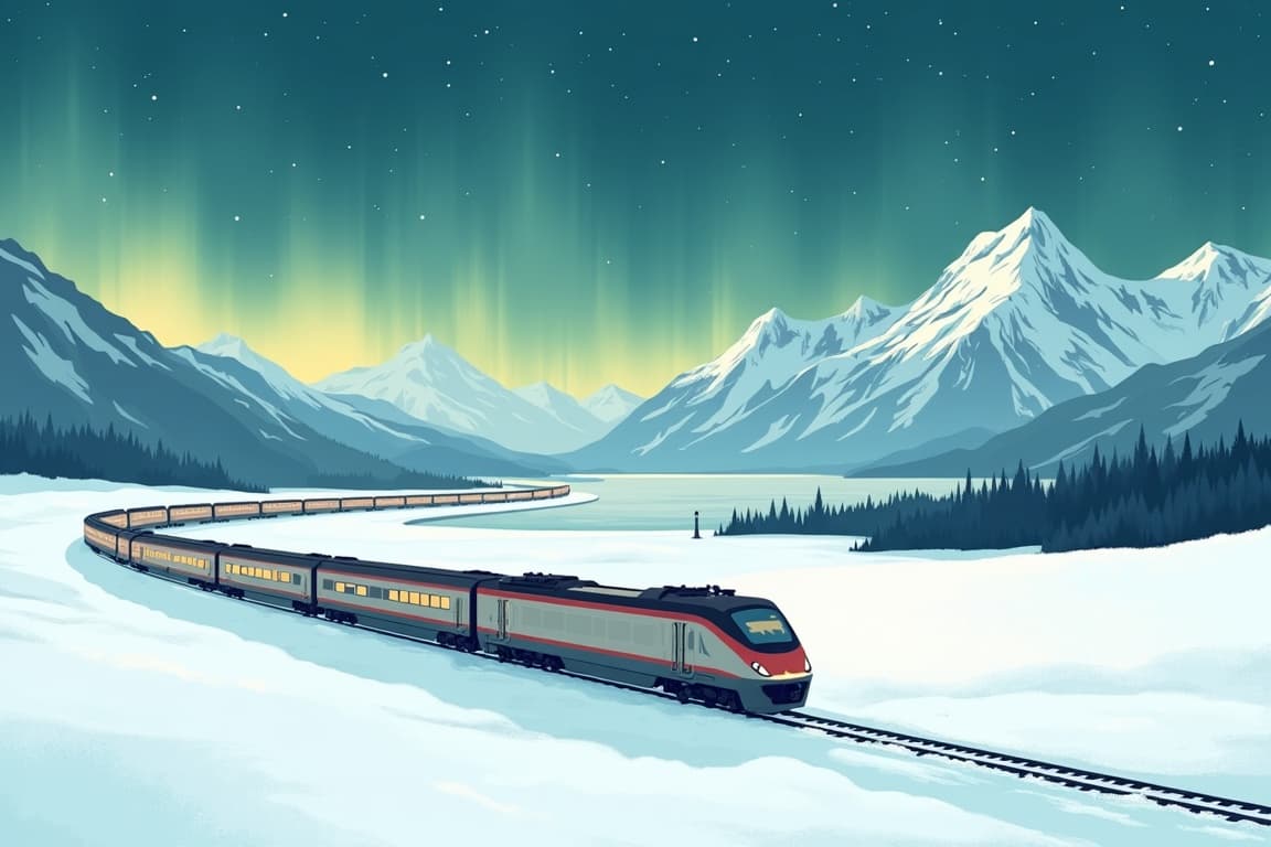 Illustration of Ultimate Winter Wonderland: Iditarod & Northern Lights
