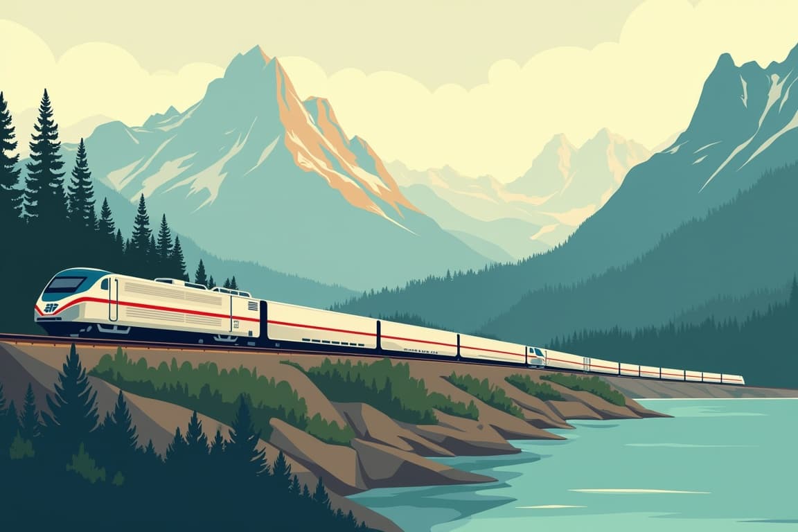 Illustration of USA and Canada Grand Rail Experience