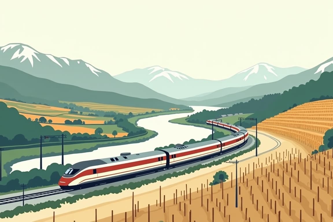 Illustration of Venice Simplon-Orient-Express & Rhône Cruise