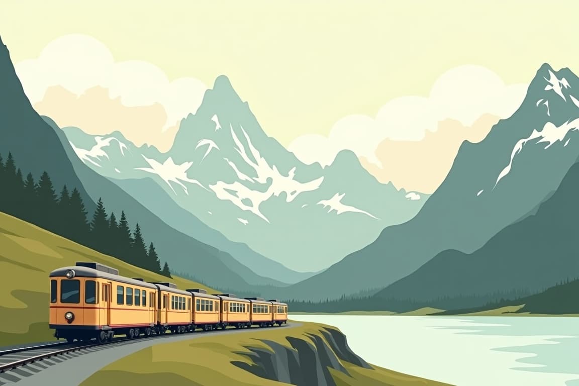 Illustration of Venice Simplon-Orient-Express from Paris to Venice, Florence & Rome