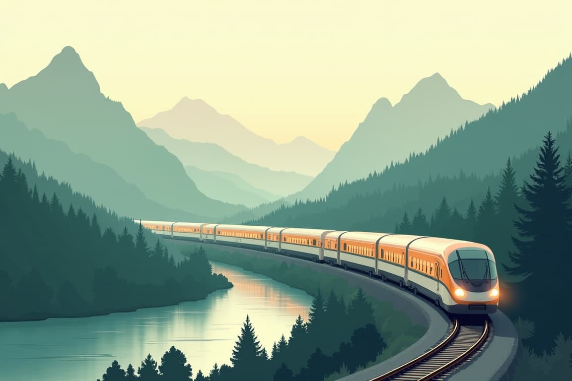 Illustration of Venice Simplon-Orient Express Paris - Venice
