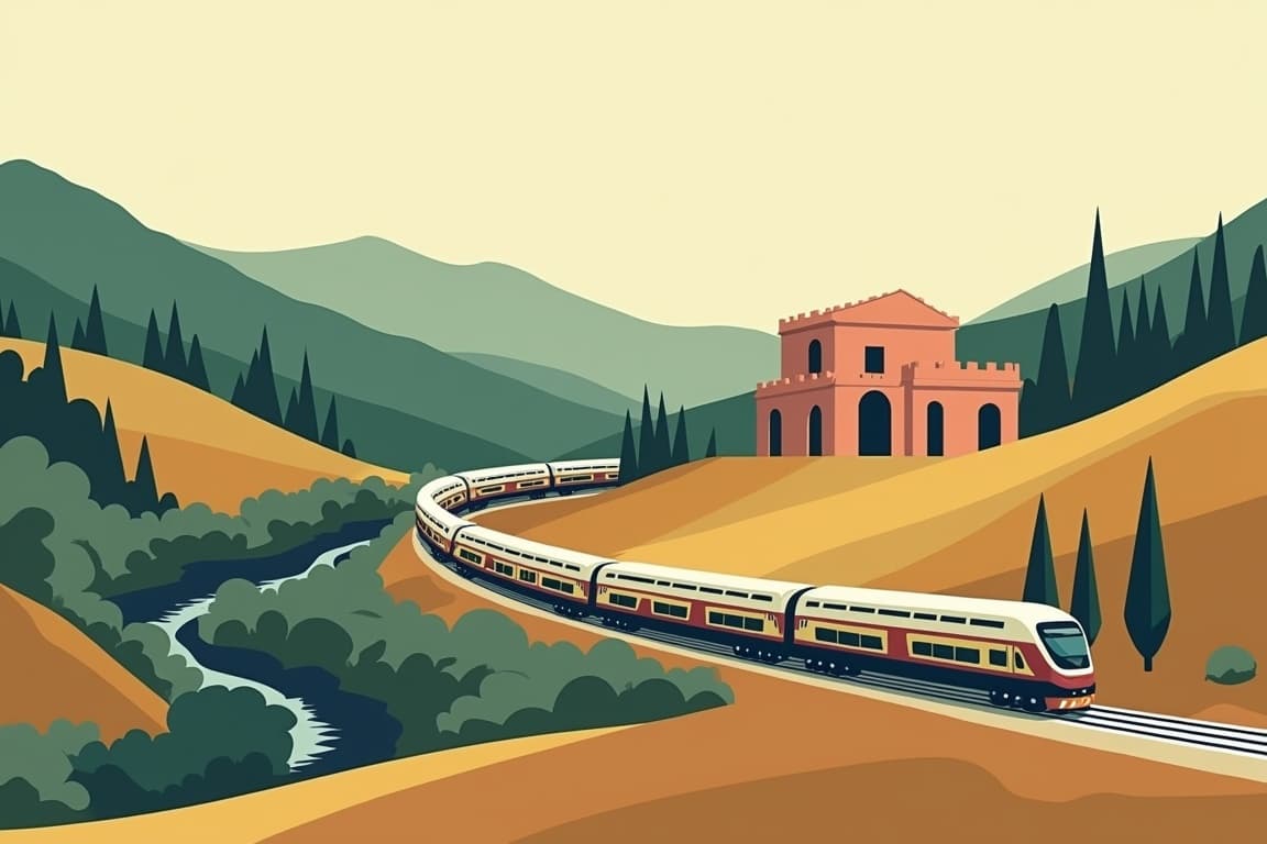 Illustration of Venice Simplon-Orient-Express to Verona
