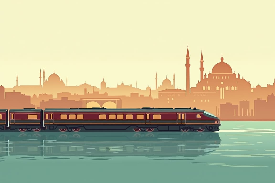 Illustration of Venice to Istanbul on the Venice Simplon-Orient-Express