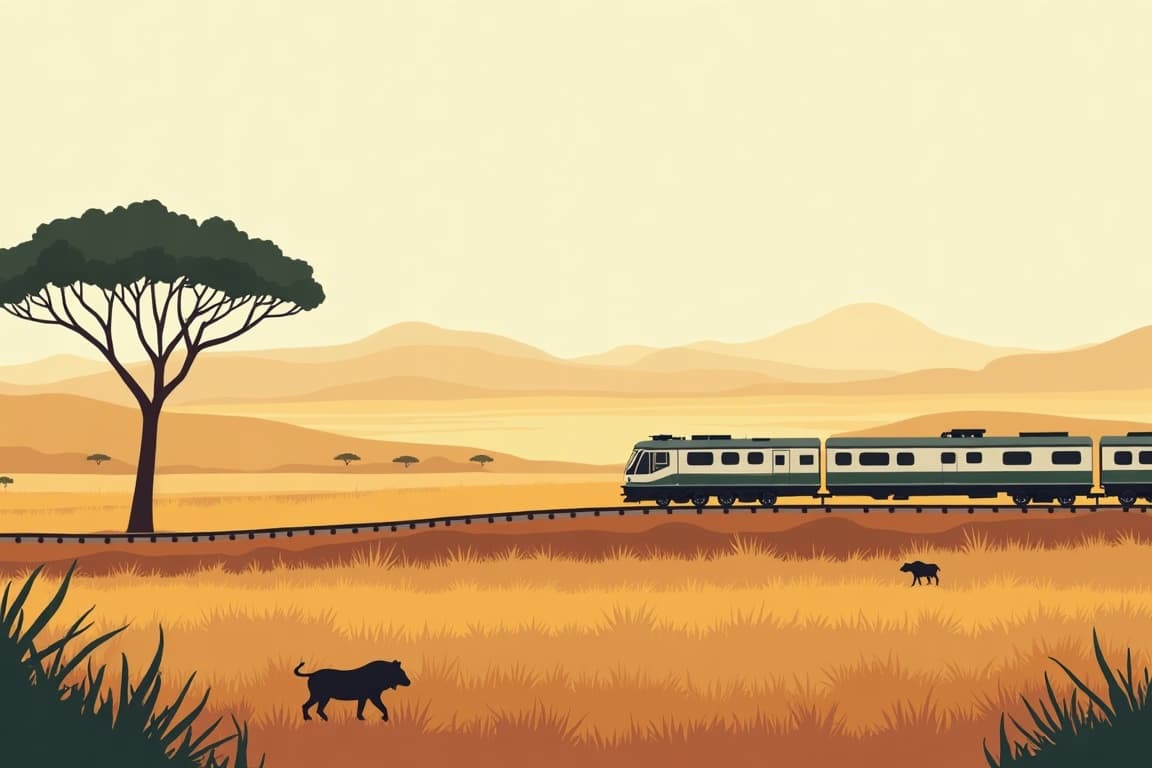 Illustration of Victoria Falls, Cape Town & Botswana Safari