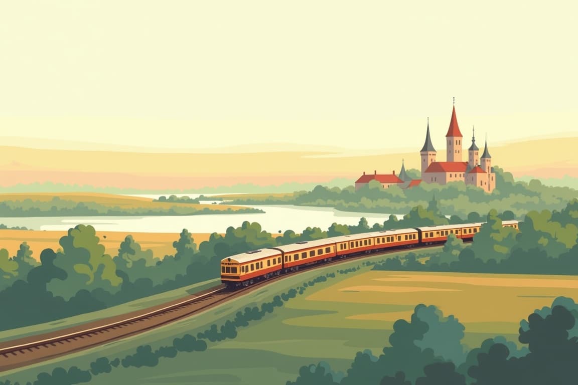 Illustration of Vintage Baltics