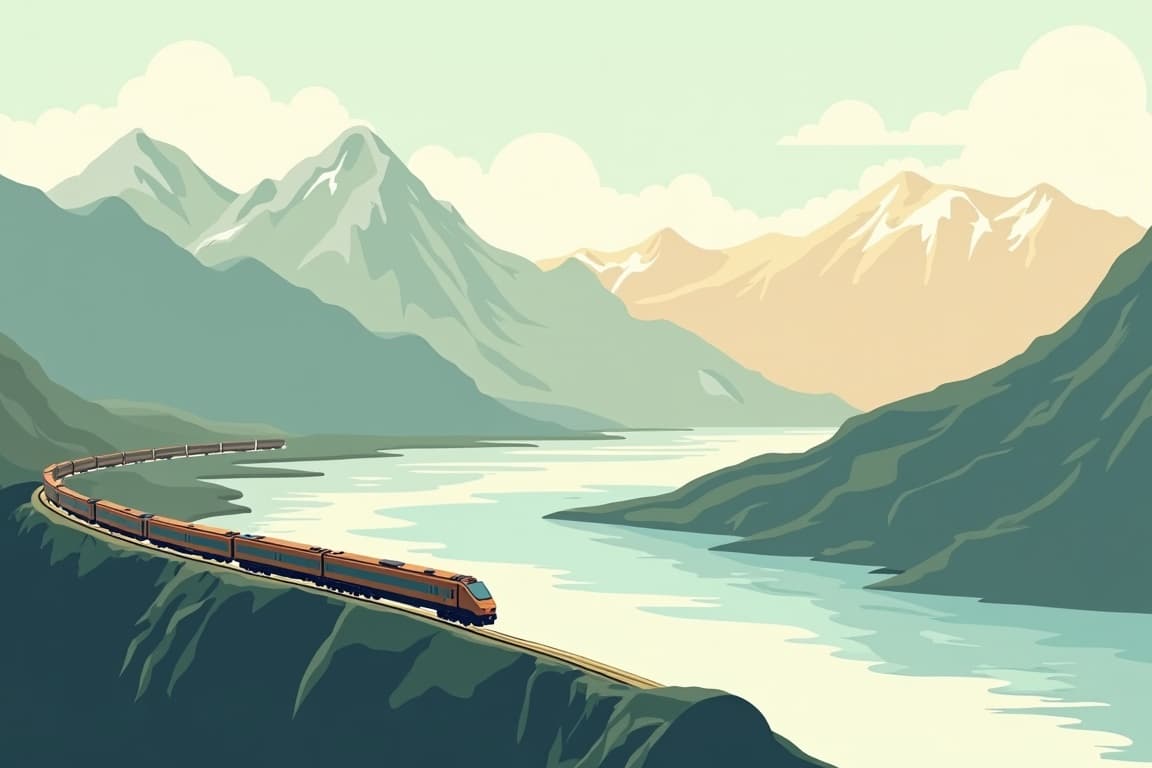 Illustration of Voyage to the Roof of the World by Private Train