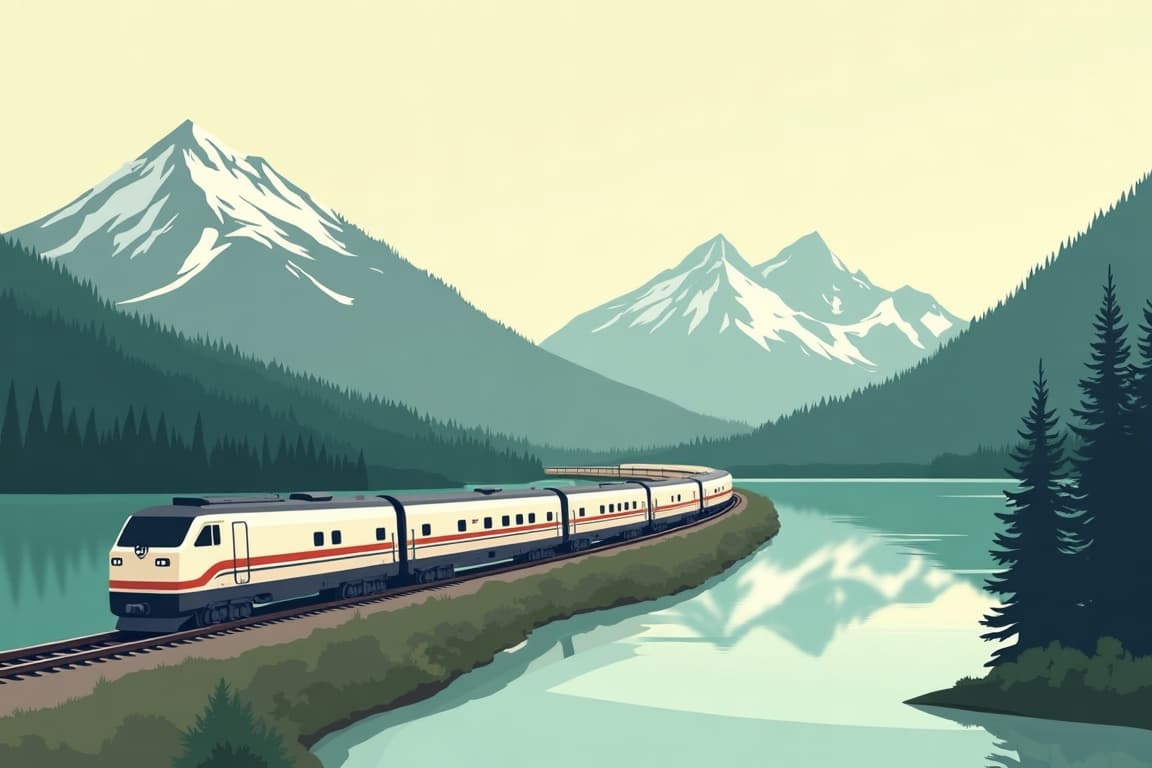 Illustration of Whitefish and Glacier National Park Getaway Roundtrip from Pittsburgh