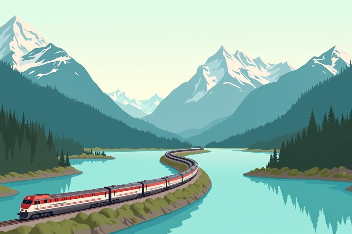 Illustration of Wonders of Canada & Rocky Mountaineer