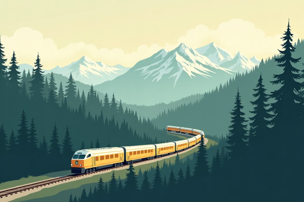 Illustration of Yukon and Triple Denali National Parks