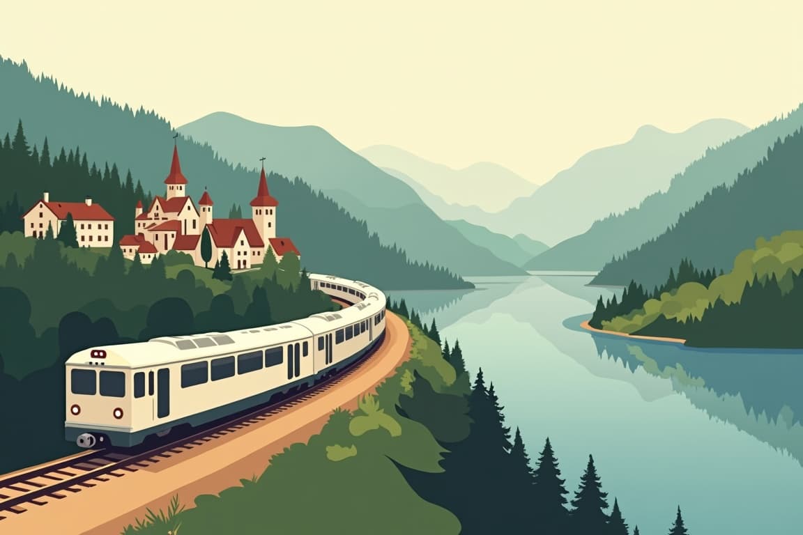 Illustration of Zurich and Munich from Zurich